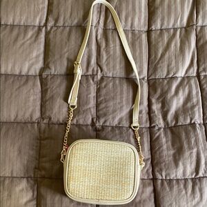 Cream Textured Crossbody Bag with Adjustable Strap NWOT